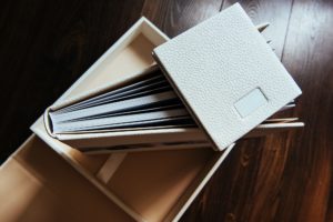 natural leather classic wedding photobook and album